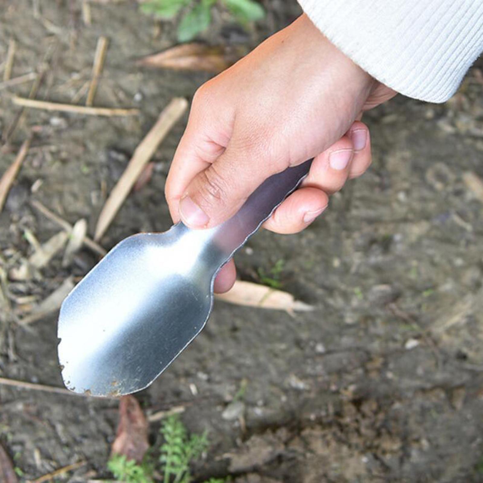 Garden Shovel Trowel & Hand Shovel Teethed Handle, Best for Transplanting, Weeding, Moving and Smoothing Digging & Planting