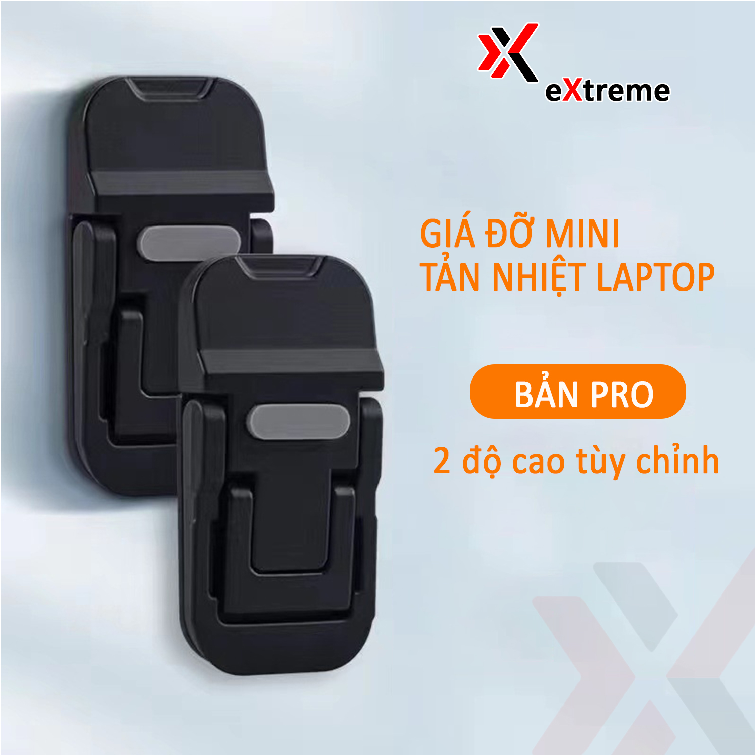 Giá đỡ tản nhiệt laptop mini eXtreme GL1201 nâng cao laptop với 2 mức độ cao - Hàng chính hãng