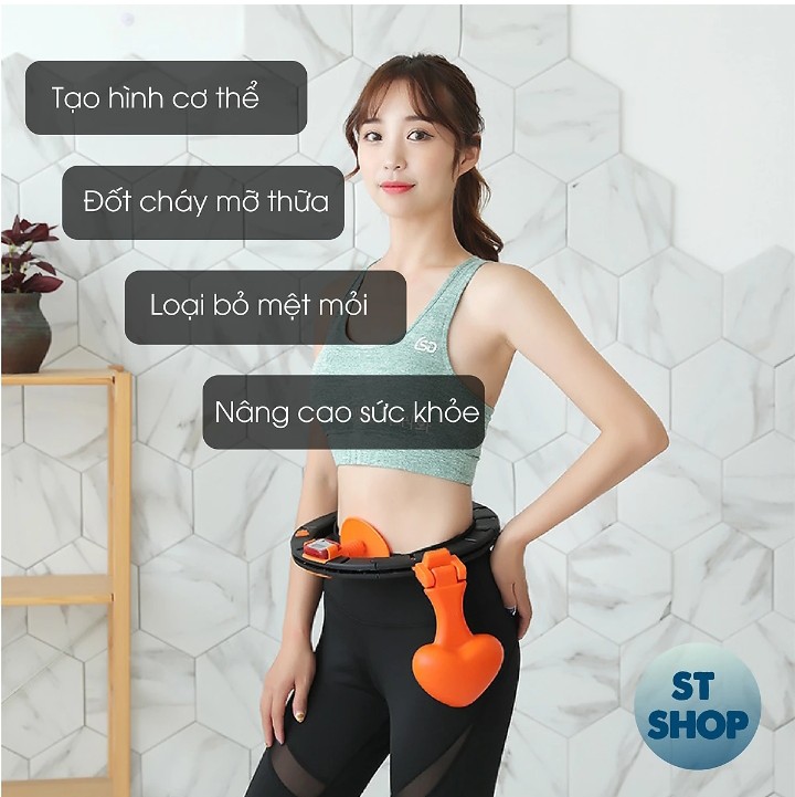 VÒNG LẮC EO THÔNG MINH  HULA HOP - giảm mỡ bụng, điều hòa nhịp tim, massage, giảm béo.