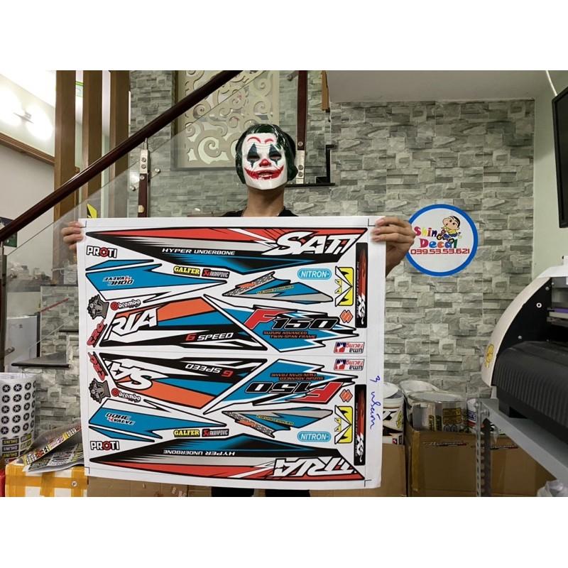 Tem rời dành cho xe Satria Fi dán xe đen nhám