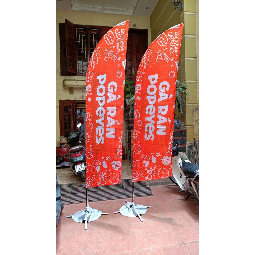 Cờ phướn quảng cáo in theo yêu cầu kích thước 2,5m
