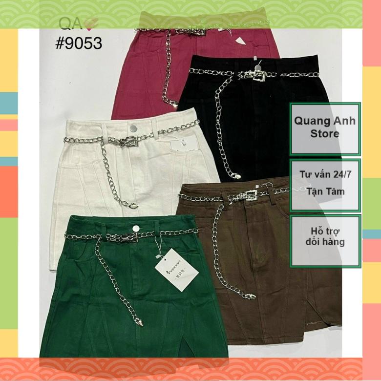 Chân Váy Kaki Kèm Đai Xích Ms 9053