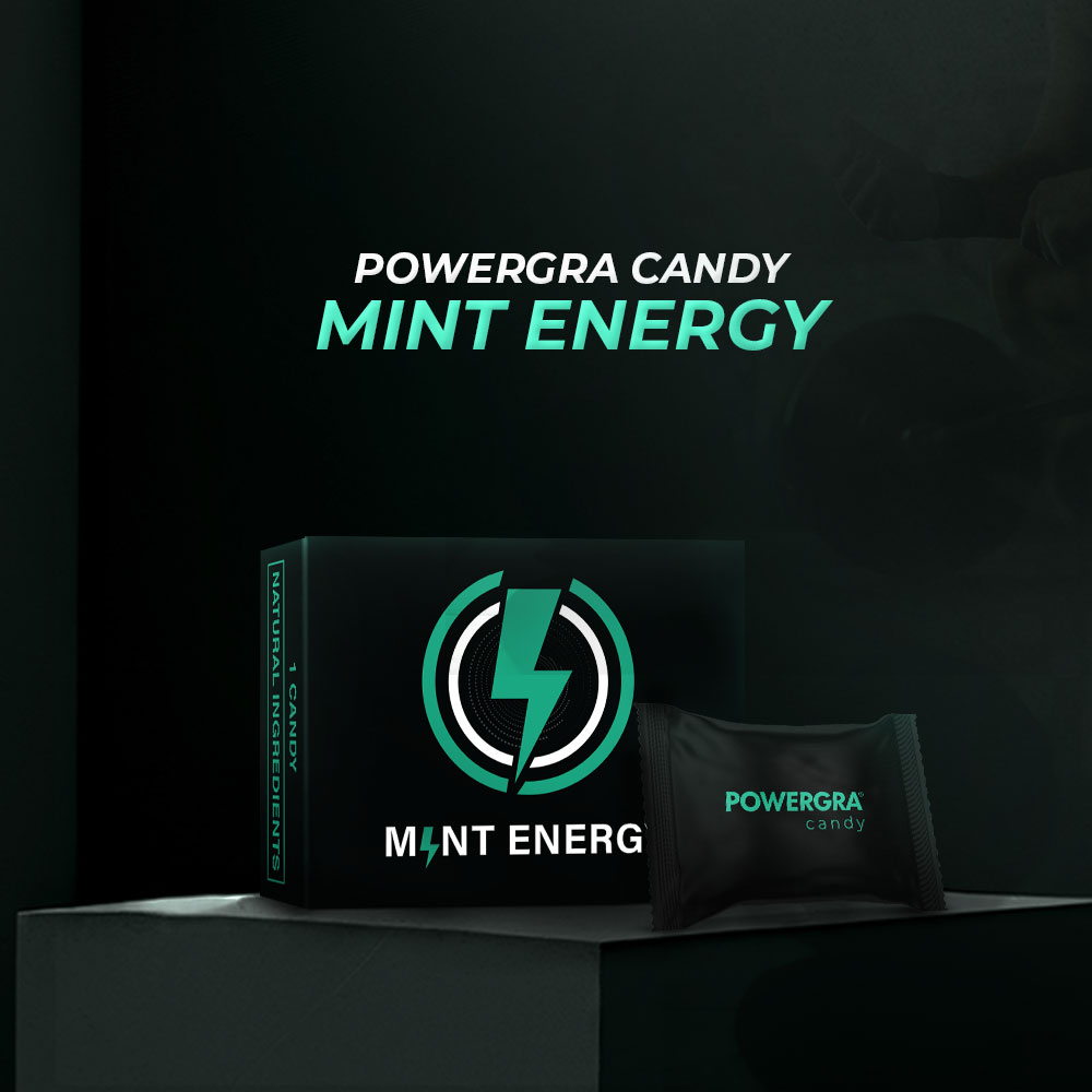 Kẹo bạc hà hỗ trợ nam giới Powergra Mint Energy - 1 viên