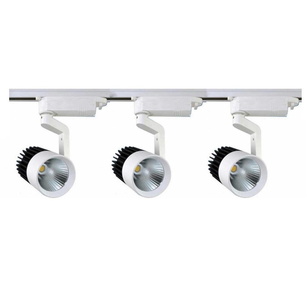 Combo 3 đèn rọi ray 20W + 1 ray 1 mét vỏ trắng WHITE loại chuẩn