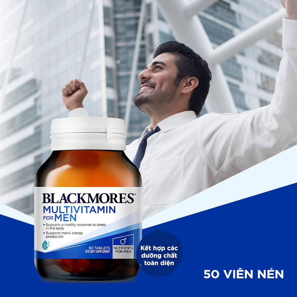 Combo Tinh Dầu Hoa Anh Thảo Hỗ Trợ Cân Bằng Nội Tiết Tố Blackmores Evening Primrose Oil Lọ 190 Viên và Vitamin Tổng Hợp Hỗ Trợ Sức Khỏe Nam Giới Blackmores Multivitamin For Men Lọ 50 Viên