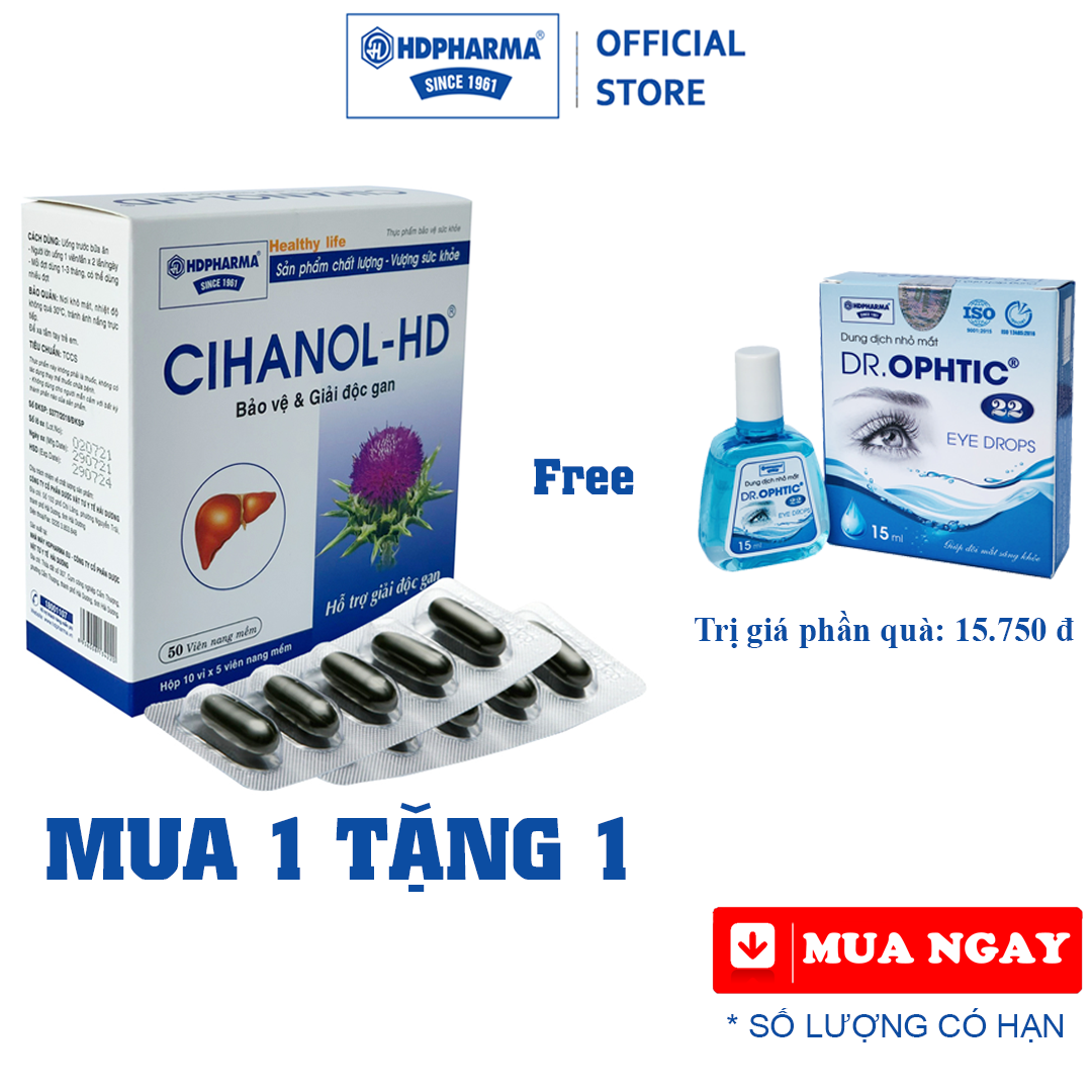 Cihanol HD - HDPHARMA - Viên Uống Hỗ Trợ Giải Độc và Tăng Cường Chức Năng Gan