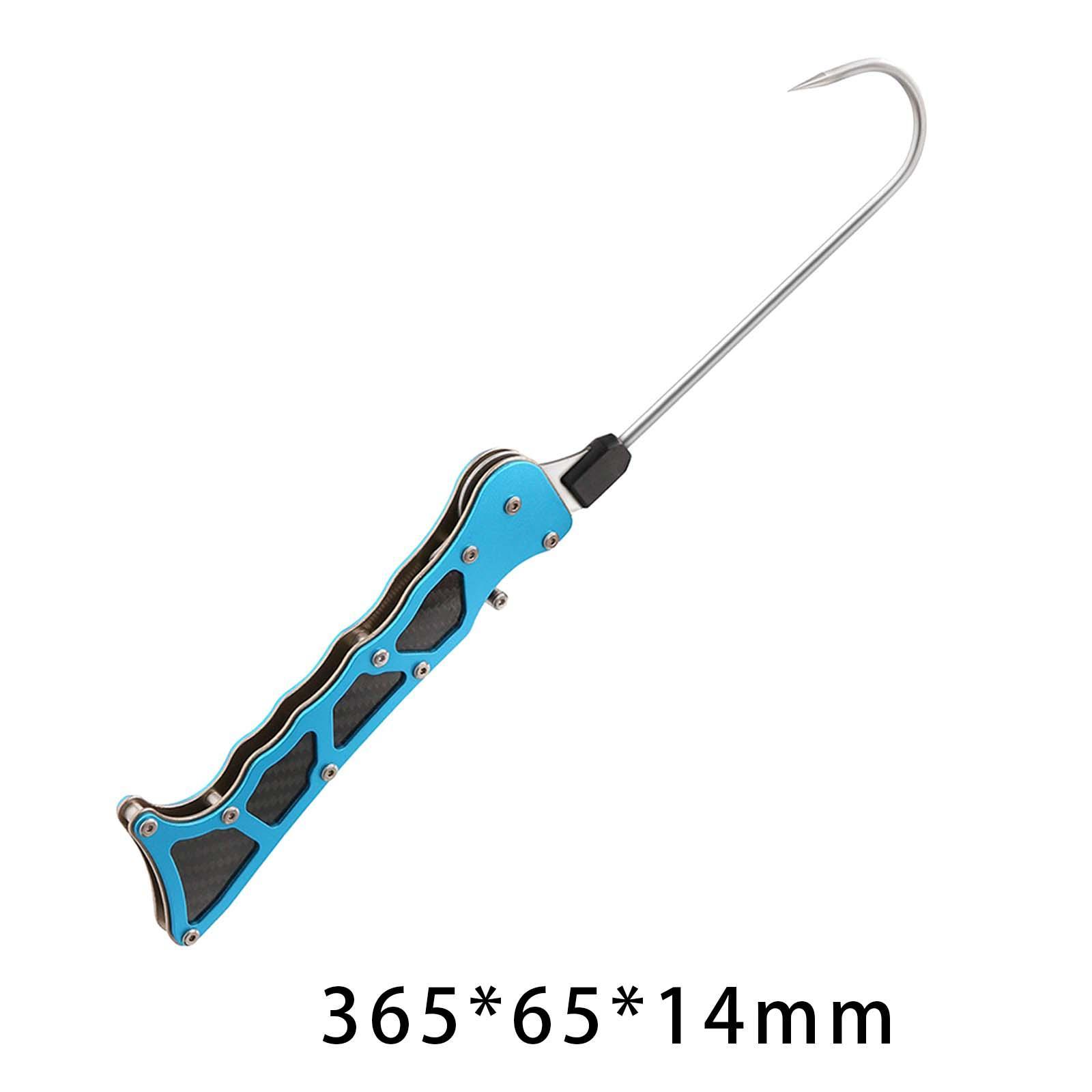 Fishing Gaff Fish Gripper Foldable with Spear Hooks Fish Lip Gripper Fishing Grip Tool