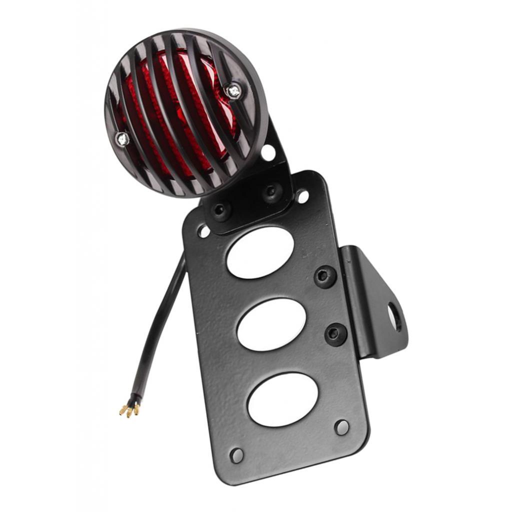 Motorcycle LED Brake Tail Light License Plate Lamp W/ Bracket For Chopper