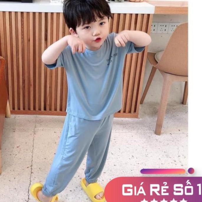 bộ minky mom tay ngắn quần dài cho bé trai bé gái - bộ ngủ cho bé