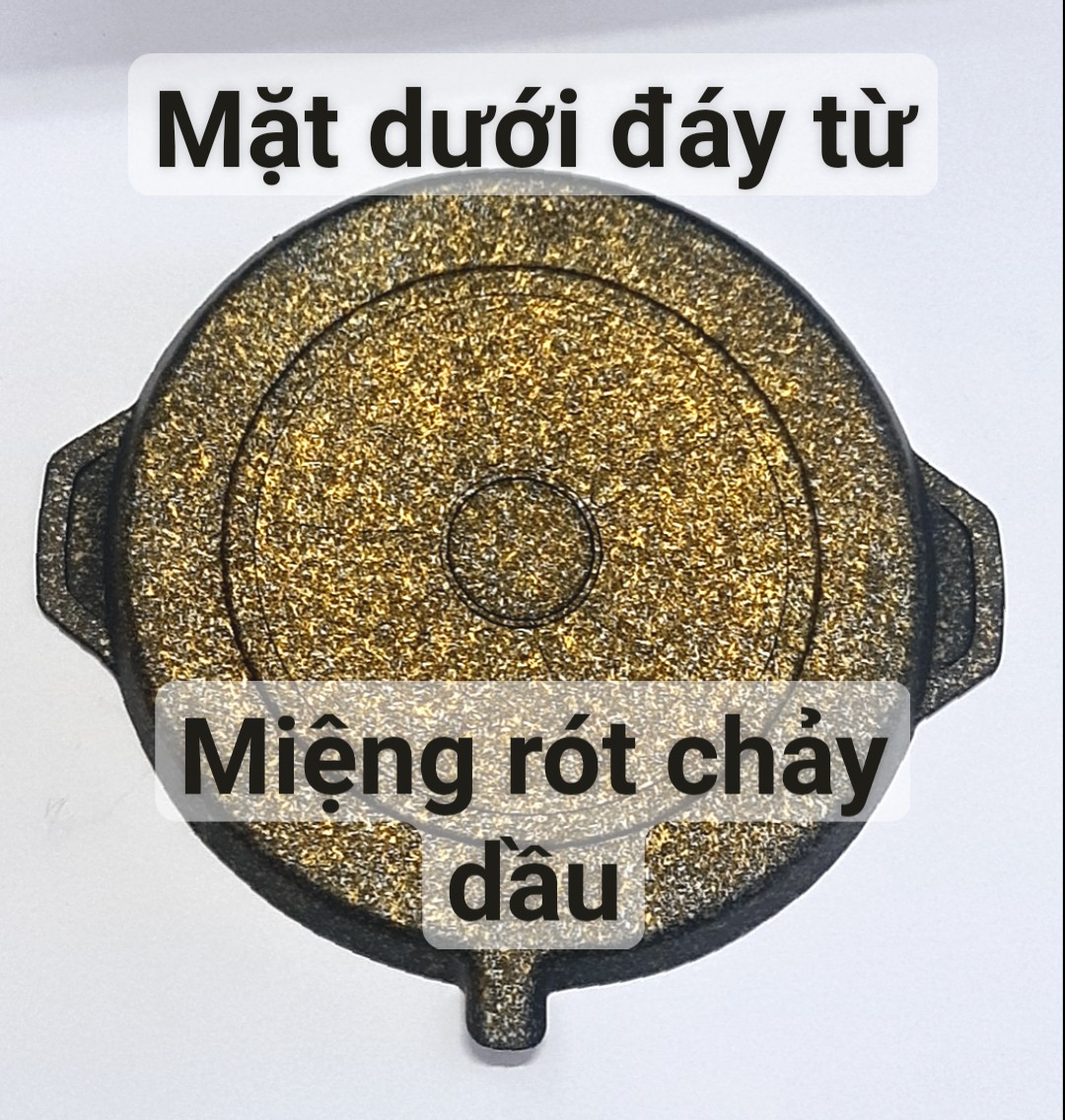 Khay nướng không khói vân đá Rainy 5 lớp chống dính dùng được cho bếp từ, đường kính 28cm