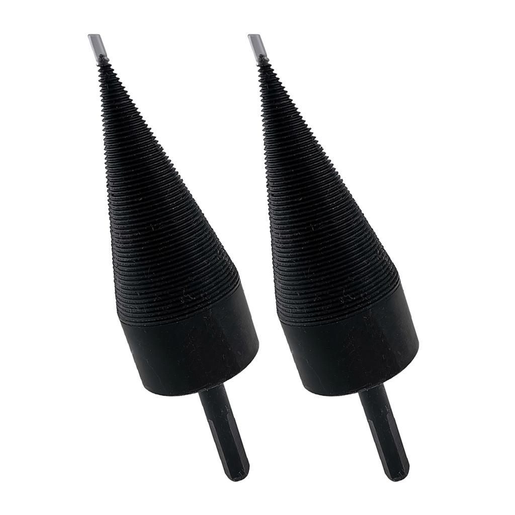 Log Split Splitter Splitting Wood Wedge for Electric Drill/Hammer, Pack of 2