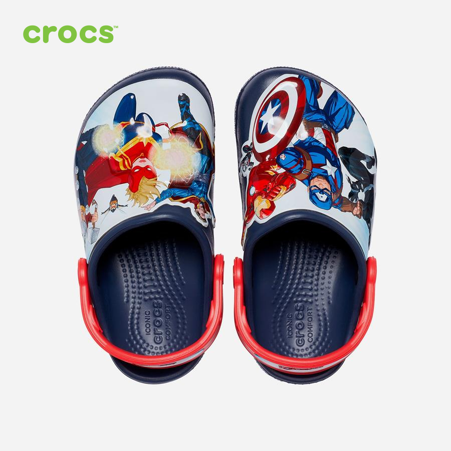 Giày lười trẻ em Crocs FW FunLab Clog Kid Avengers Patch Navy - 207069-410