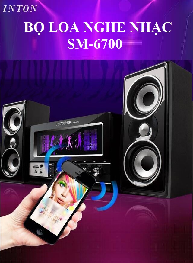 Bộ 3 Loa Bluetooth Nghe Nhạc SM-6700 Hỗ Trợ Hát Karaoke, Cáp AUX - Hàng Nhập Khẩu