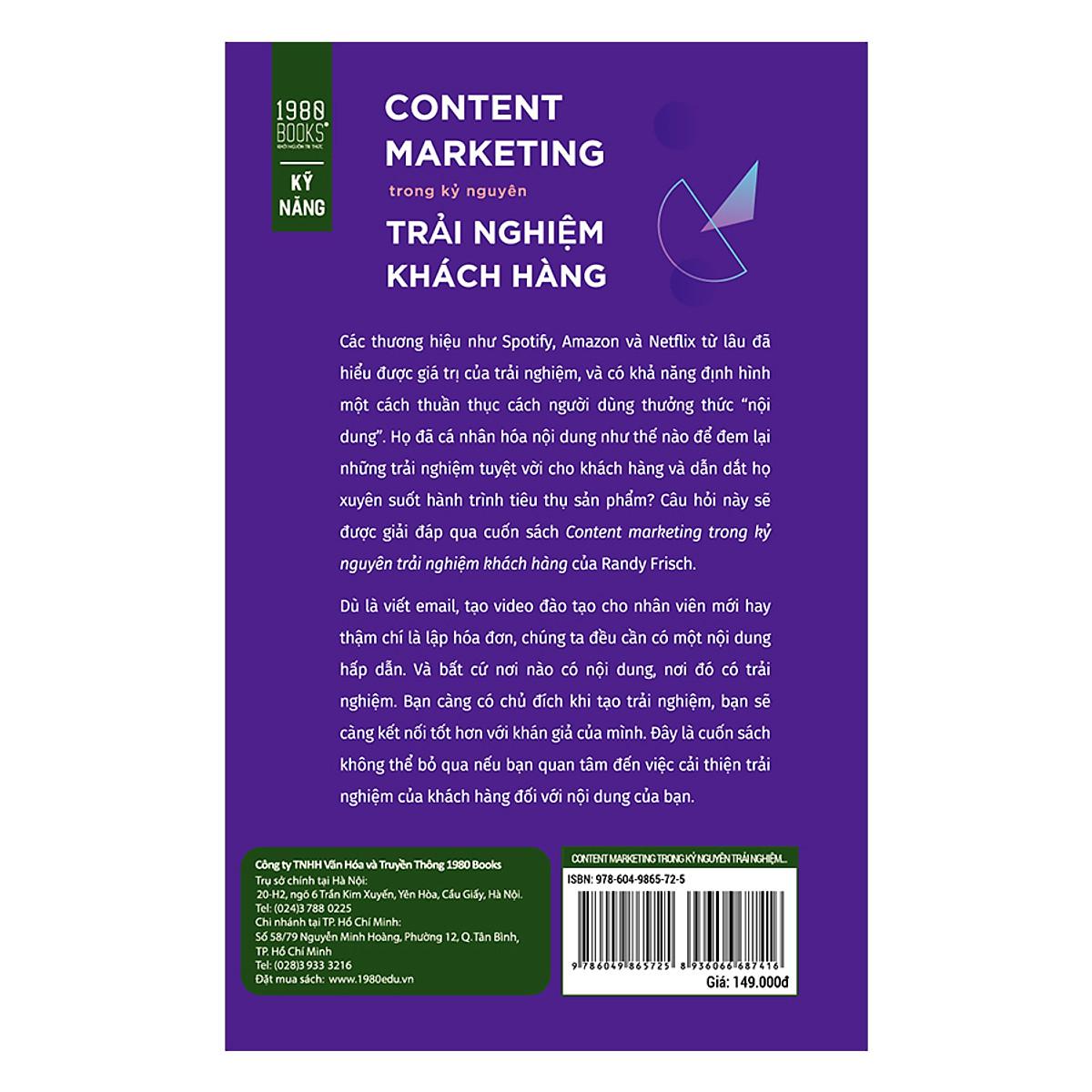 Sách Content Marketing Trong Kỷ Nguyên Trải Nghiệm Khách Hàng