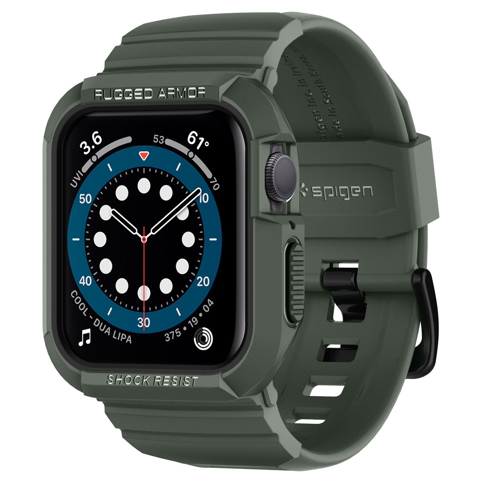 Ốp Kèm Dây Spigen Dành cho Apple Watch Series SE/6/5/4 (40/38mm) (Case Rugged Armor Pro) - Hàng Chính hãng