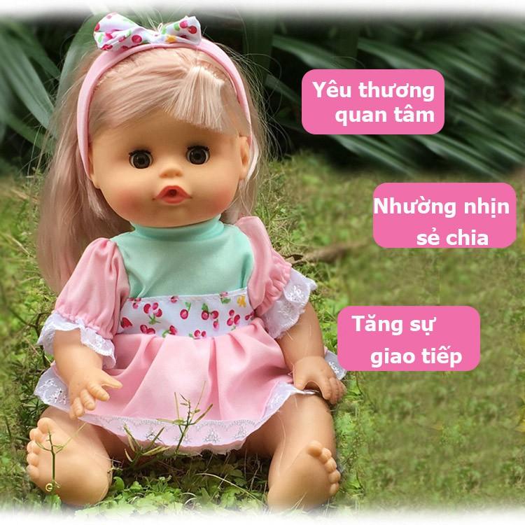Búp Bê Em Bé , Biết Nói , Hát , Cười + Áo Xanh