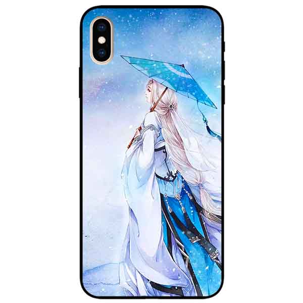 Ốp lưng in cho Iphone Xs Max Mẫu Cô Gái Cầm Dù