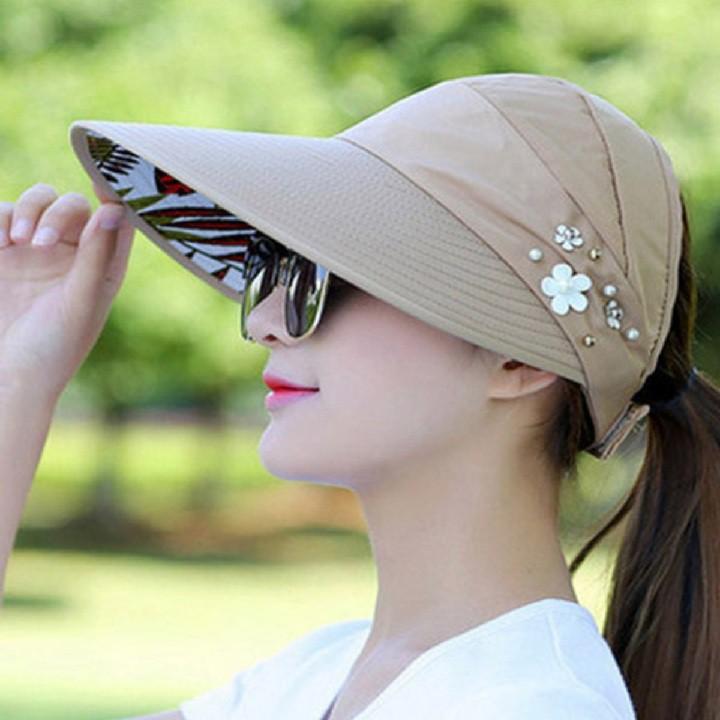 Mũ rộng vành có hạt ngọc chống nắng - DMA store