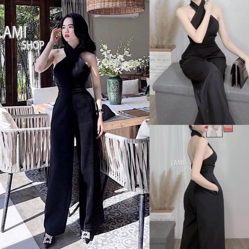 Jumpsuit nữ cổ yếm thiết kế tinh tế nhẹ nhàng cuốn hút cho các nàng kdx