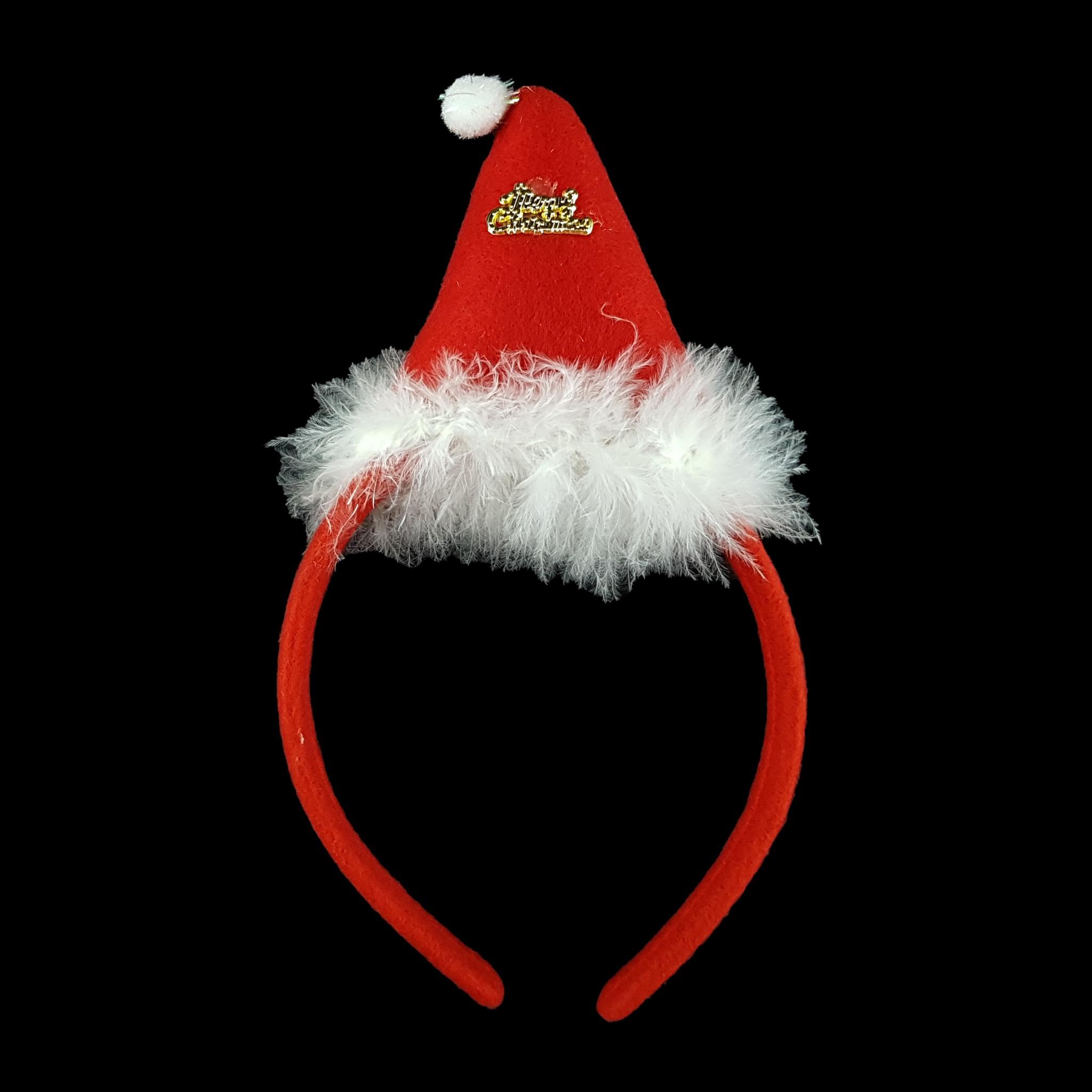 Cài Tóc Mũ Noel Có Chữ Merry Christmas