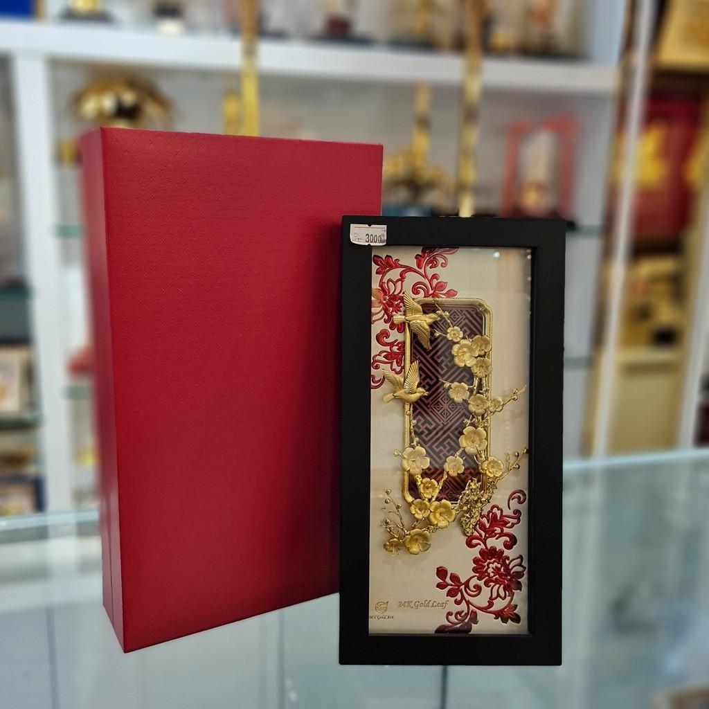 TRANH CHIM ÉN HOA ĐÀO DÁT VÀNG