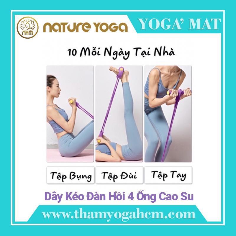 Combo Thảm Yoga Thoáng Khí - Dụng Cụ Tập Tay Đùi Bụng