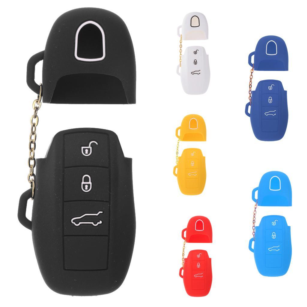 Car Remote Key Fob 3Button Protective Silicone Case Cover For Porsche