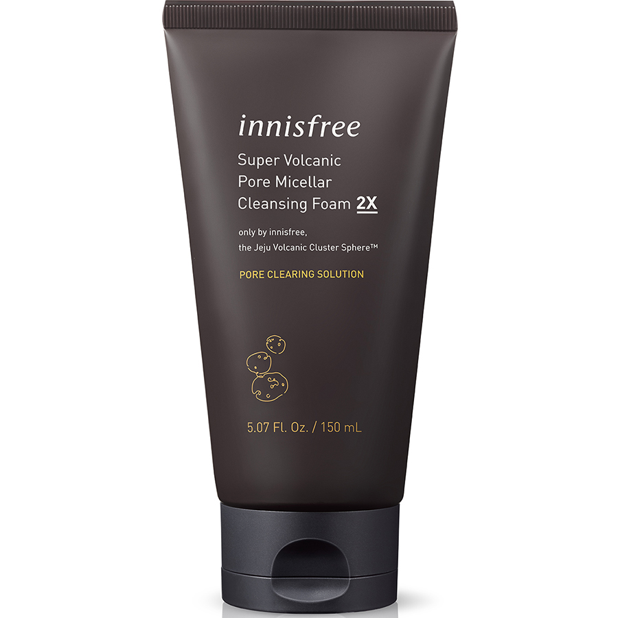 Sữa rửa mặt se khít lỗ chân lông innisfree Super Volcanic Pore Micellar Cleansing Foam 2X 150ml - 131172704