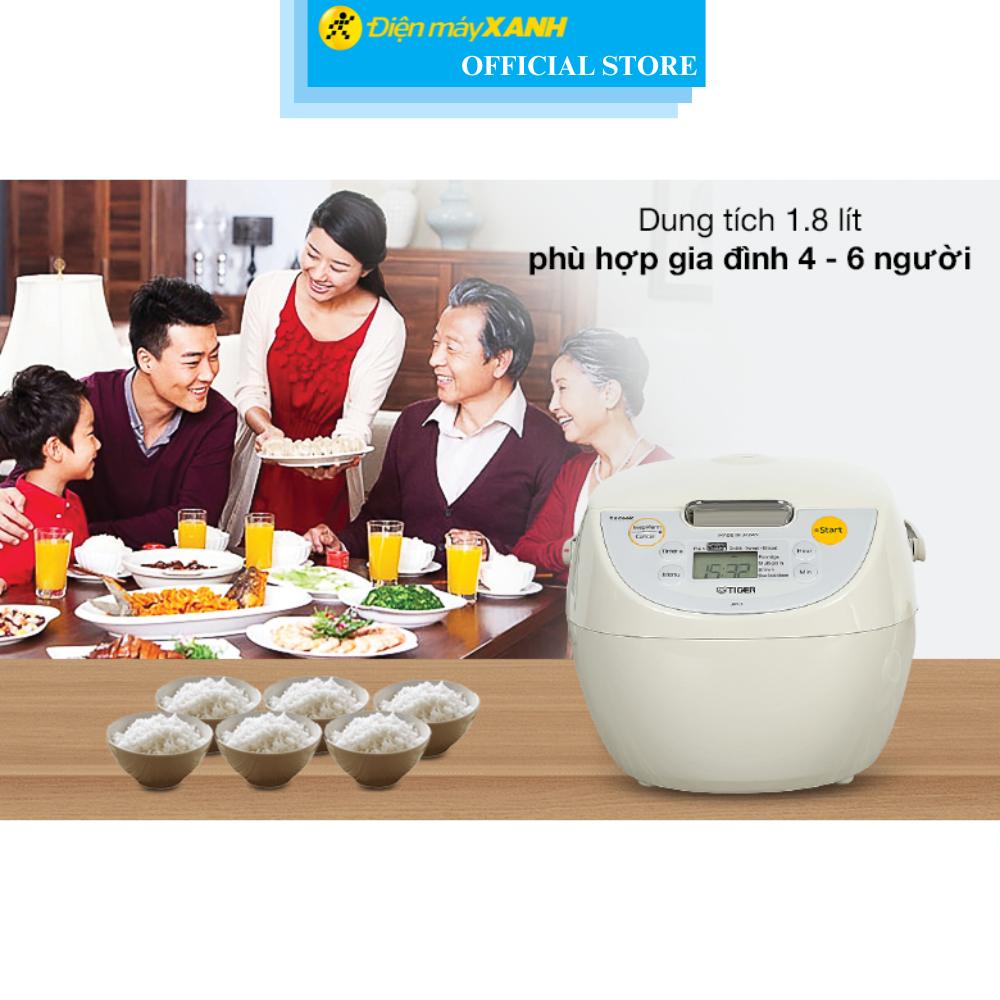 Nồi cơm điện tử Tiger 1.8 lít JBV-S18W - Hàng Chính Hãng