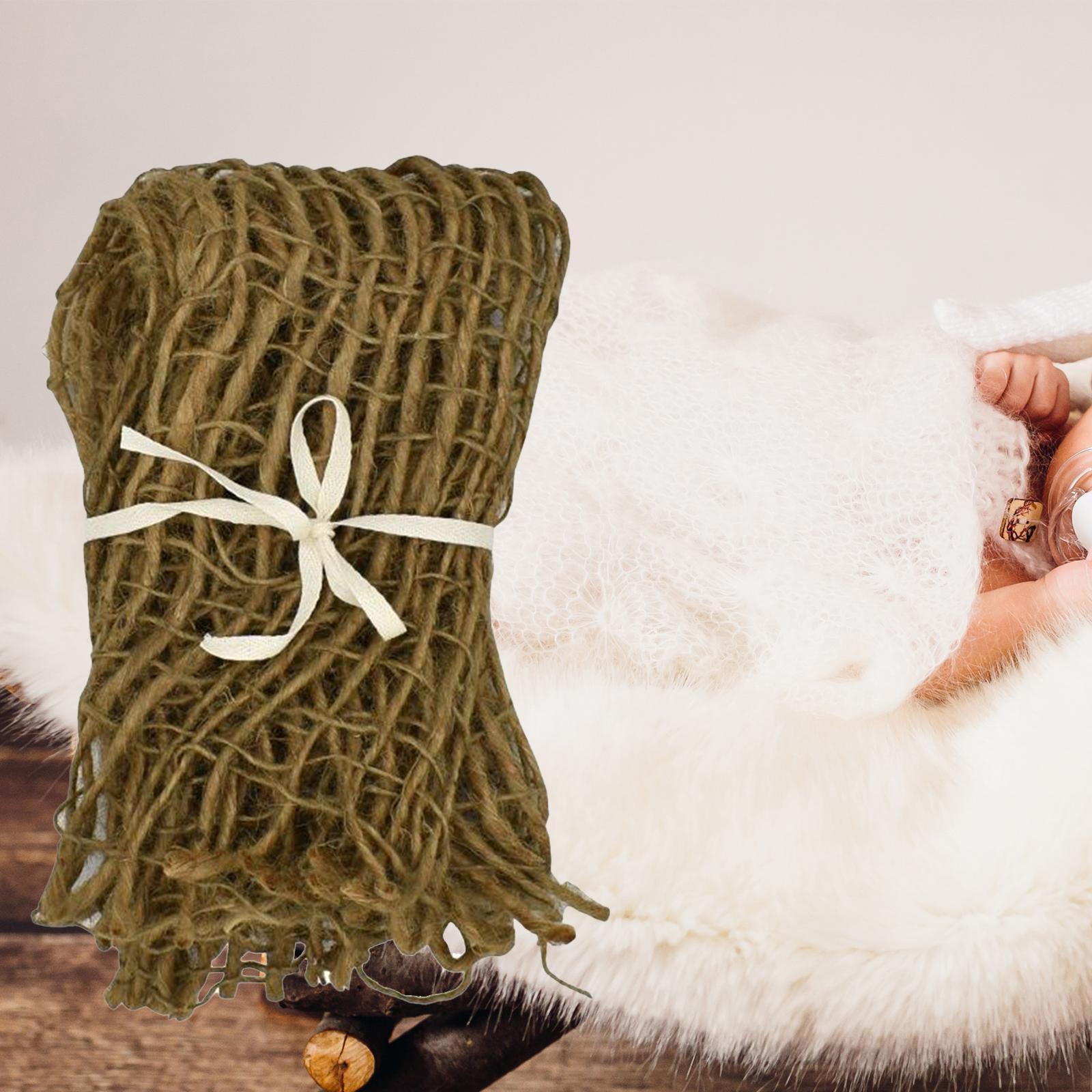 Linen Blanket Gift Photo for Newborn Photography Props  Coarse Mesh S