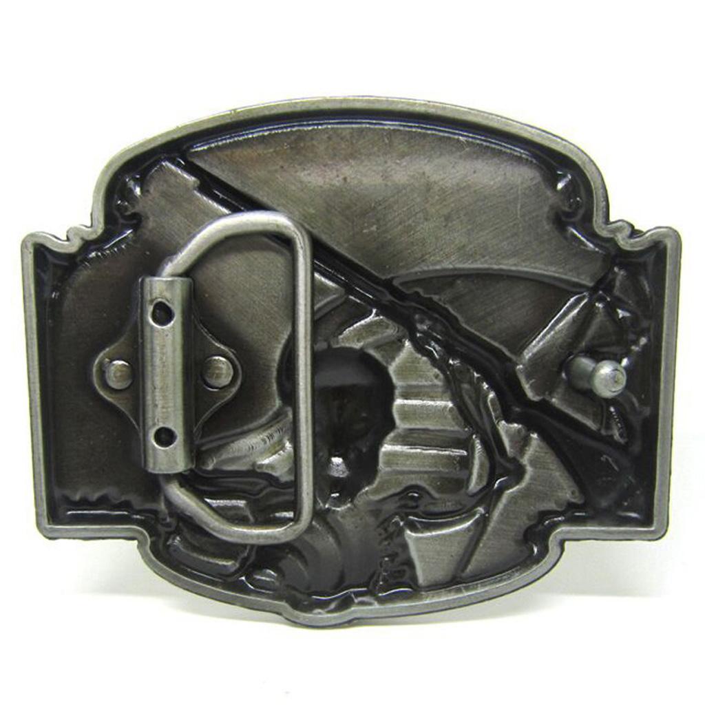 Classic Metal Skull Flag Belt Buckle Skeleton Cowboy Novelty Retro Western