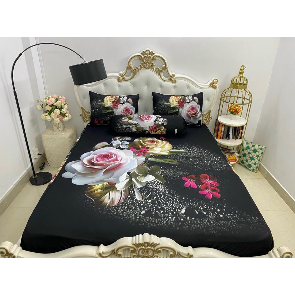 Bộ Drap+áo gối thun Ý 5D Cao Cấp , mát lạnh, thấm hút tốt.