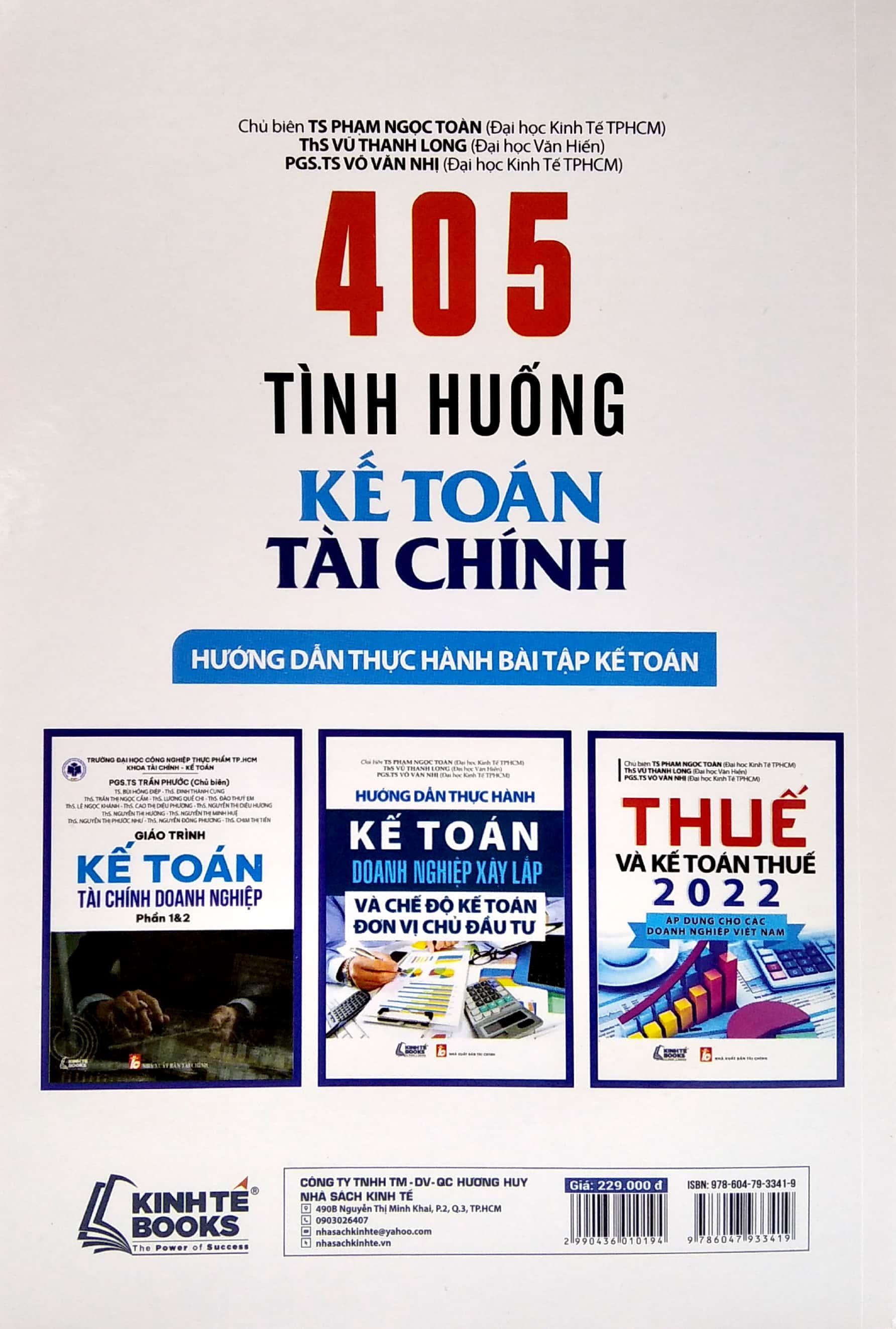 405 Tình Huống Kế Toán Tài Chính - Hướng Dẫn Thực Hành Bài Tập Kế Toán