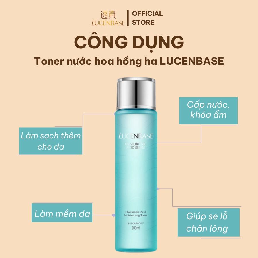 Toner nước hoa hồng ha LUCENBASE cấp ẩm, làm mềm da 200ml