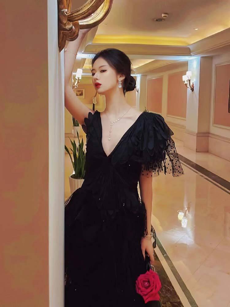 TOBE1SHOP 2023 mùa hè phụ nữ vest váy cao cấp không đều ren váy pongee váy trắng nàng tiên váy