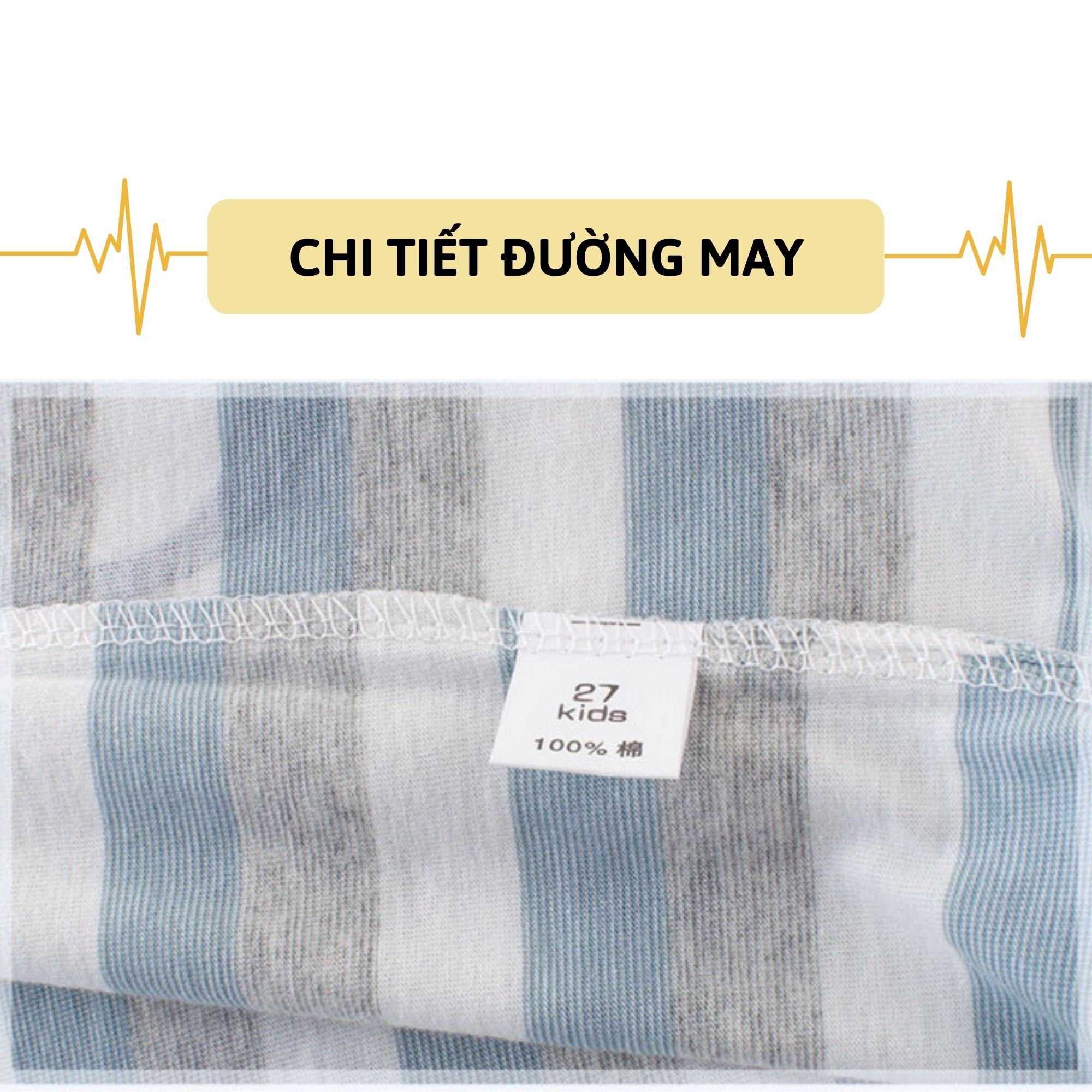 Áo thun bé trai 27Kids áo cộc cho bé họa tiết kẻ sọc chất cotton 100% S1004