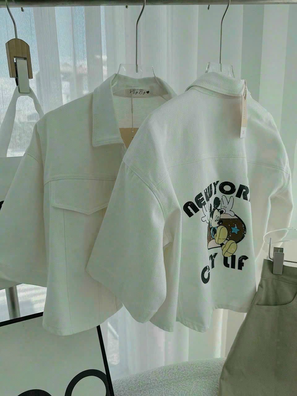 Set 3 món style Hàn Quốc cá tính áo khoác vest croptop, áo thun ống và chân váy chữ A trẻ trung mẫu mới