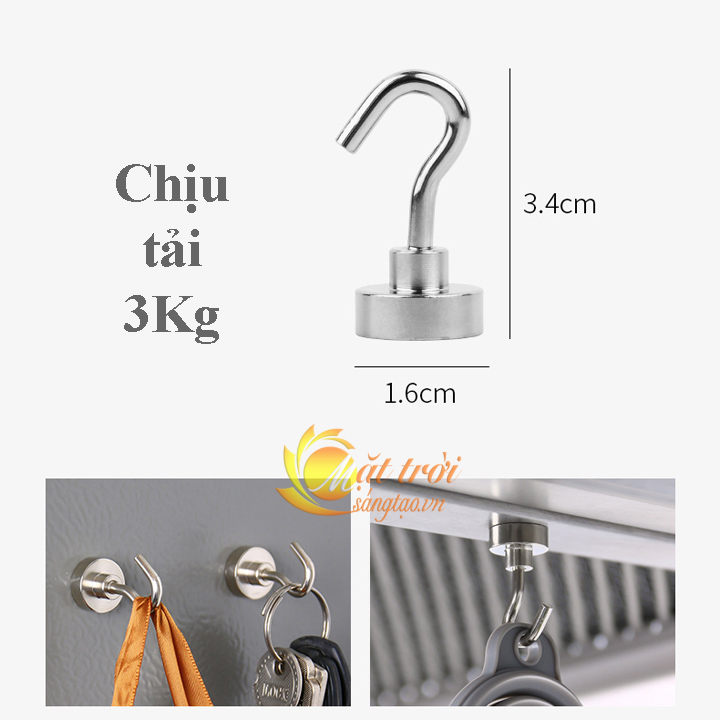 Bộ 2 móc treo nam châm cực mạnh