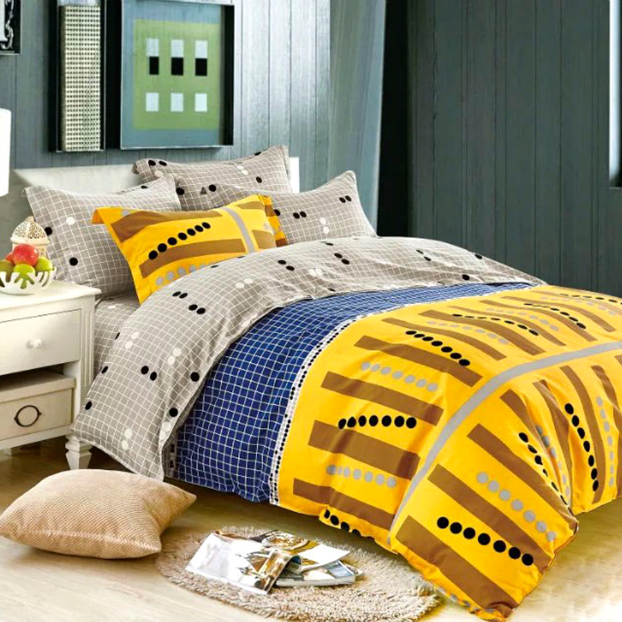 Bộ chăn ga gối 5 món cotton Hàn Julia 247BG16