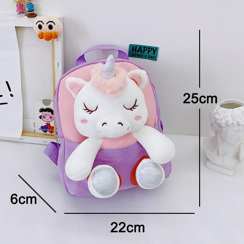 Mini Hoạt Hình Sang Trọng Kỳ Lân Ba Lô Trẻ Em Học Kawaii Ba Lô Bé Gái Mẫu Giáo Ba Lô Tập Đi Cho Bé Bé Học