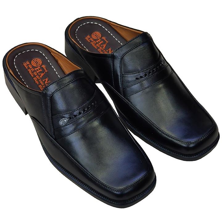 Dép Bít Mũi Nam Da Bò Thật TiTi ĐÔ Cao Cấp GSB2078d