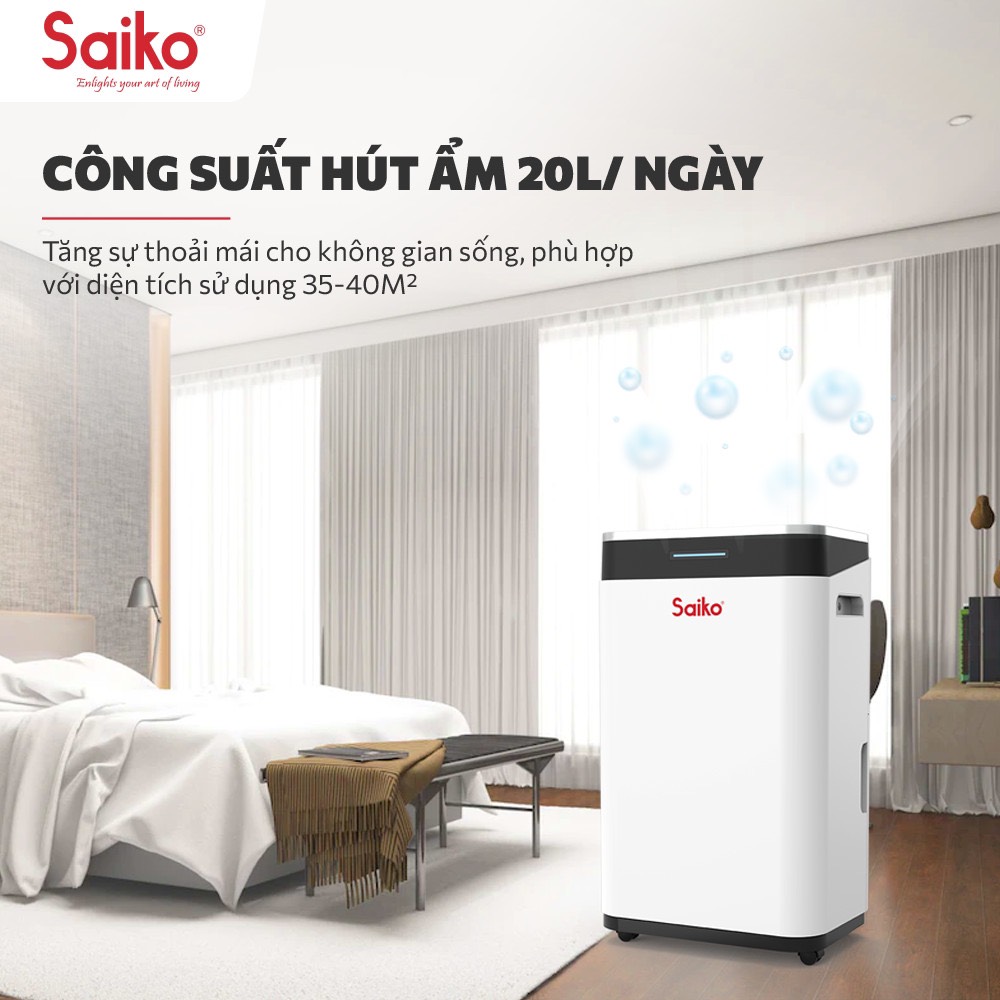 Máy Hút Ẩm Không Khí Điện Tử Saiko HDF-20 (20 Lít)