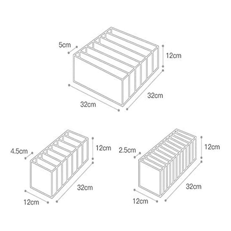 Set 3 Hộp Đựng Đồ Lót, Vớ Tiện Lợi