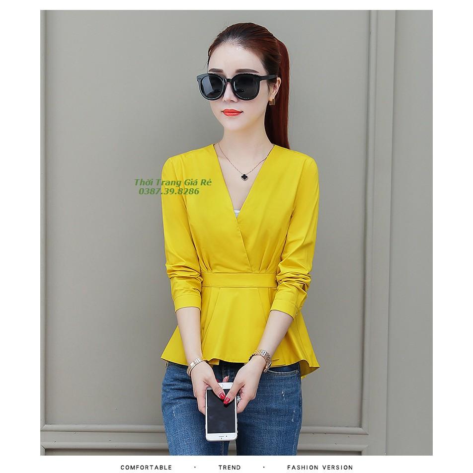 ÁO CỔ V TAY DÀI