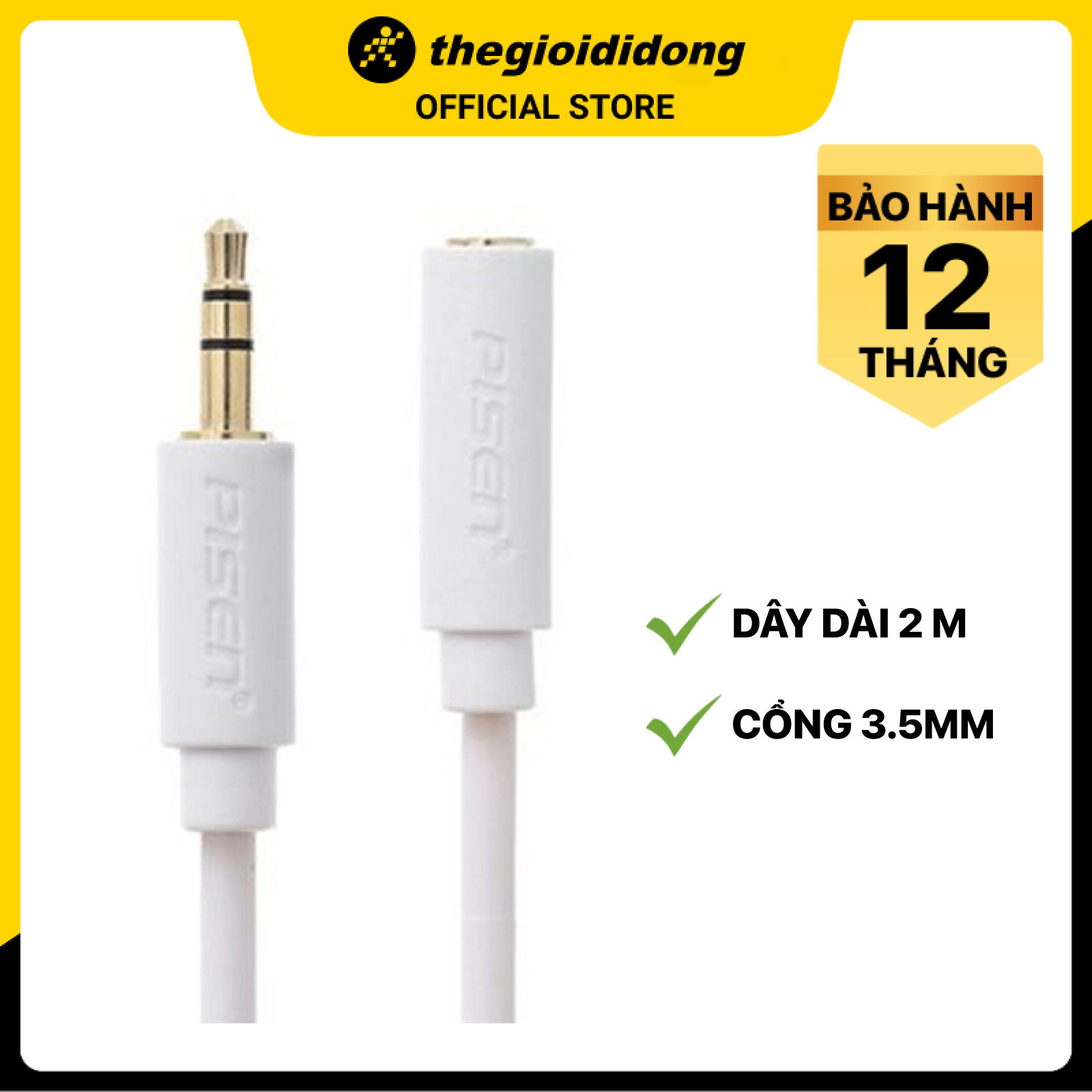 Cáp nối dài 3.5mm 2 m Pisen YP04 - Hàng chính hãng