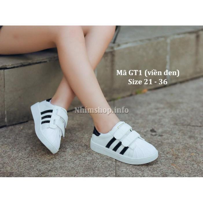 Freeship Giày thể thao cho bé trai bé gái kiểu sọc das cá tính GT1