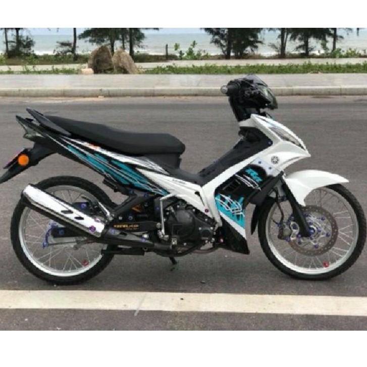 tem exciter 2010 trắng xanh đen