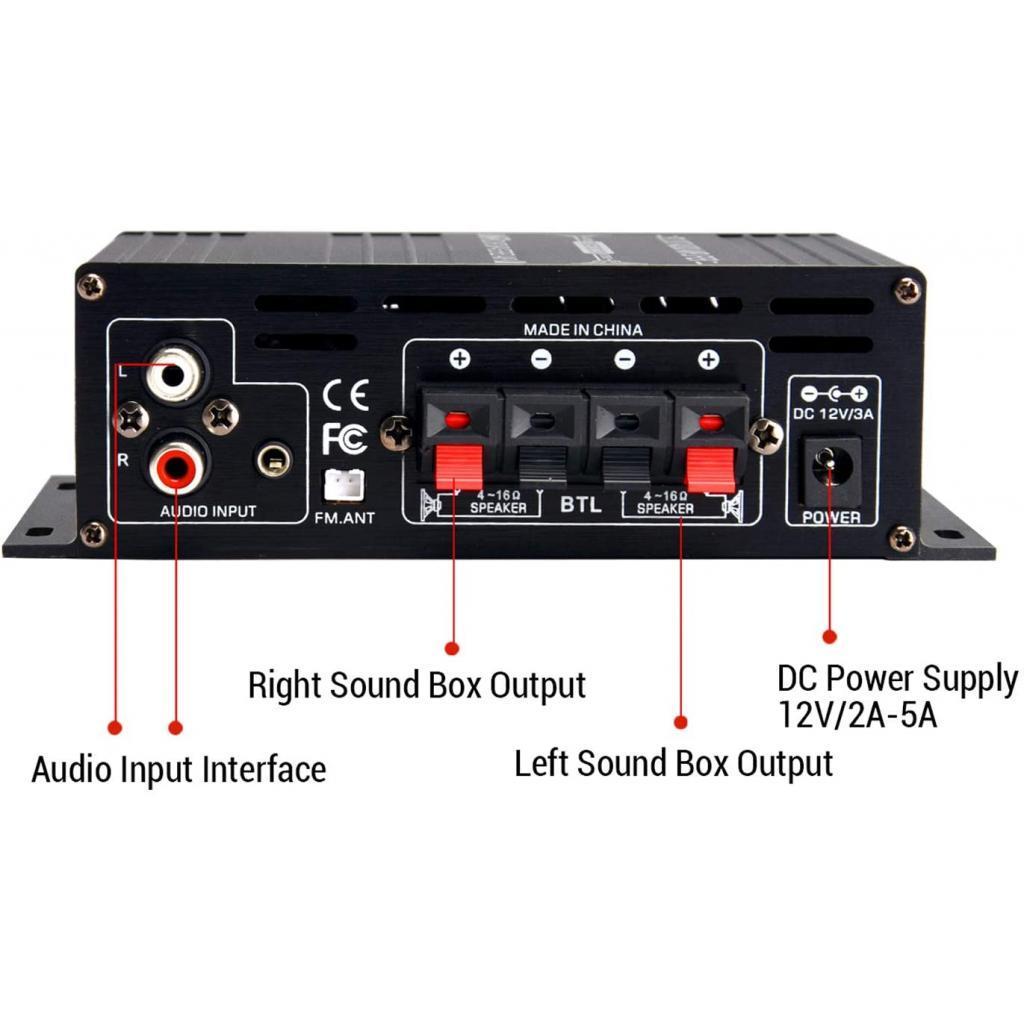 Surround Sound Mini Sound Amp Speaker 12V FM USB