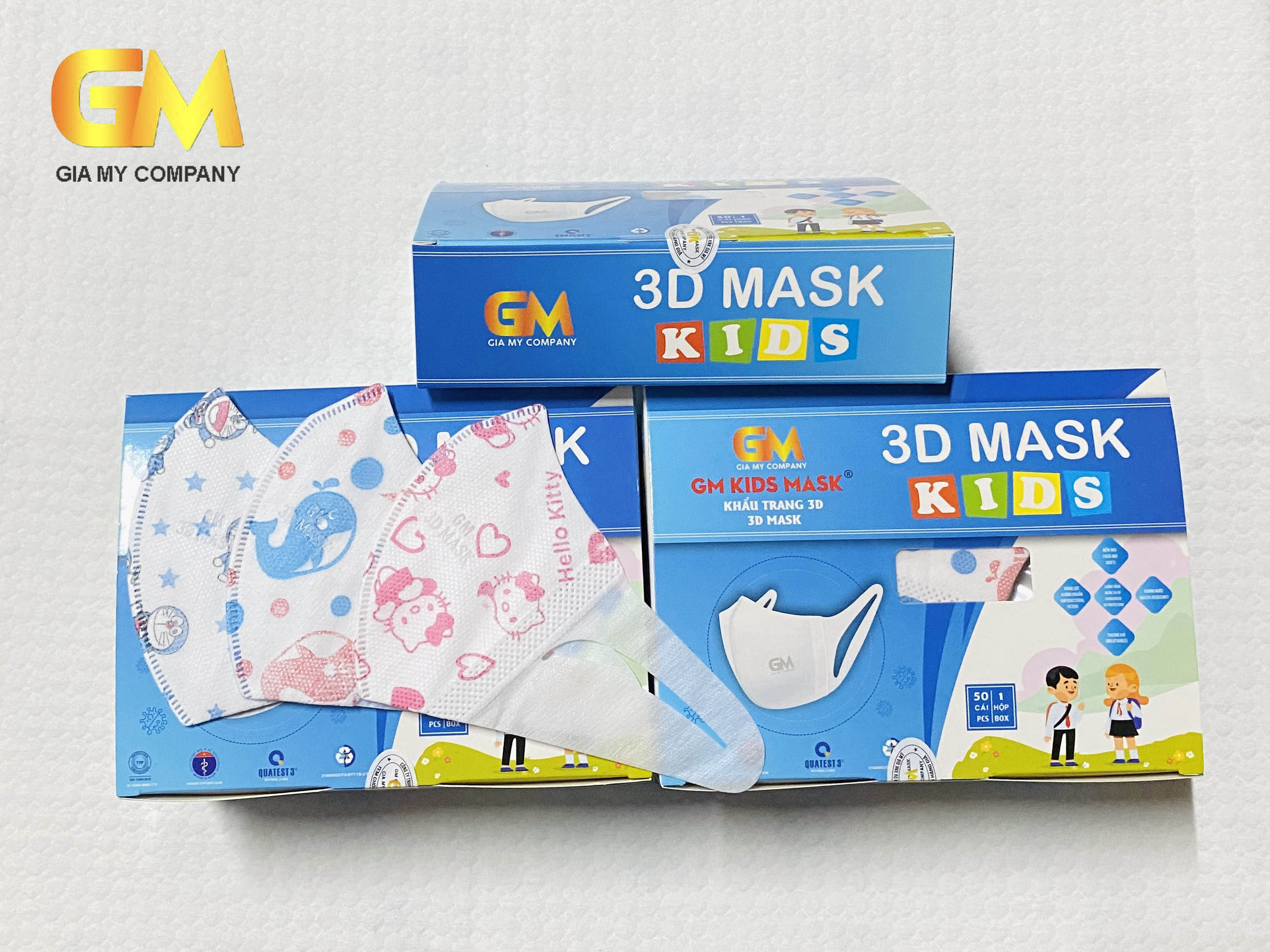 Khẩu trang 3D Mask Trẻ em Gia Mỹ hộp 50 cái