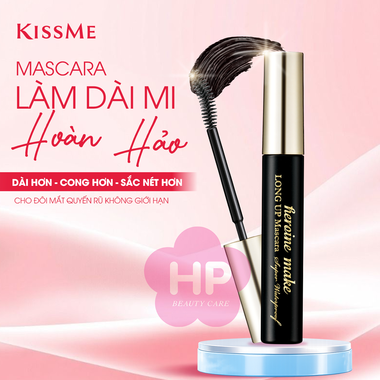 Mascara Nâng Cao Make Siêu Bền Trong 24h Giúp Nâng Cong Và Làm Dài Mi Tối Đa Kissme Heroine 6G - Màu Đen Tuyền #01